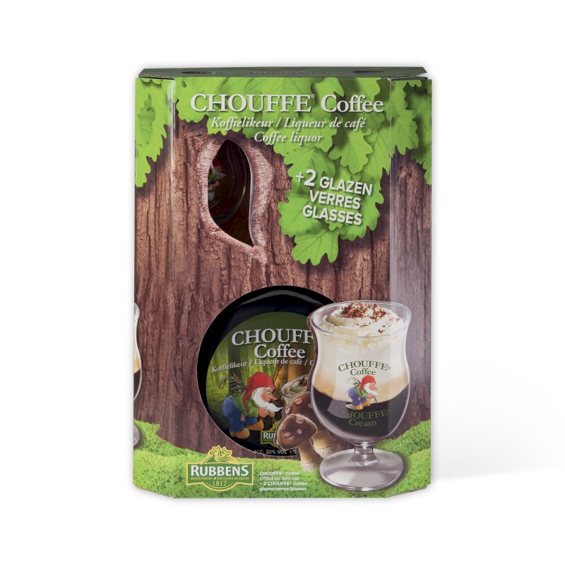 CHOUFFE Coffee Gift Set + 2 Glasses