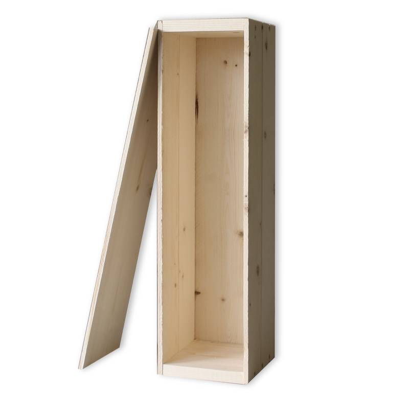 CAJA DE MADERA PARA VINO 1 COMPARTIMENTO (tapa suelta)