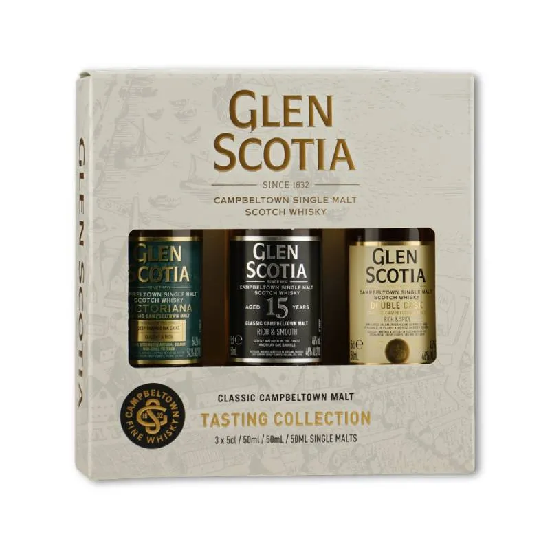 GLEN SCOTIA Estuche regalo Double Cask / 15YO / Victoriana 3x5 cl
